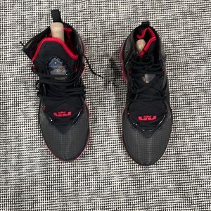 Lebron XIX black and red.